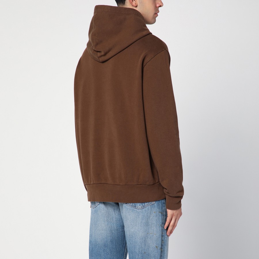 【関税&送料込】Polo Ralph Lauren Brown Cotton Hoodie Polo Ralph Lauren Big &Tall Ghurka Brown Cotton Blend Fleece