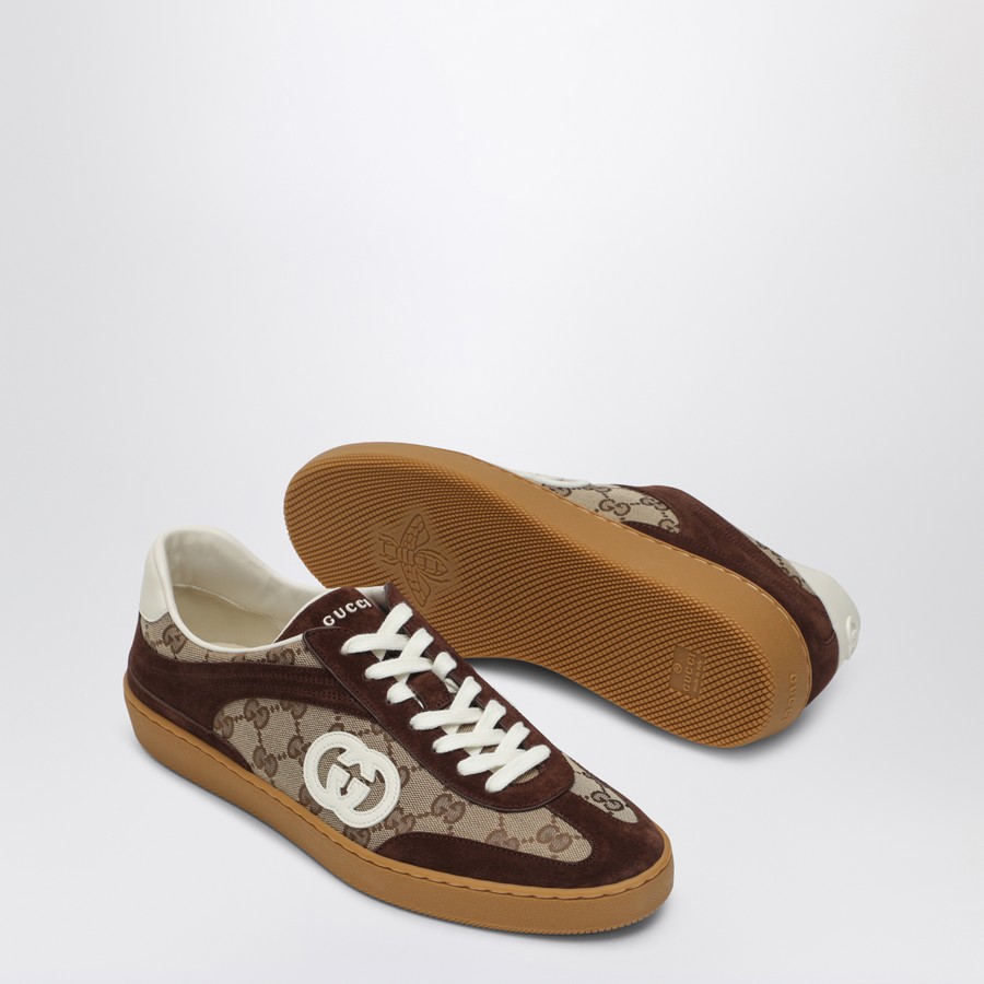GUCCI Sneakers with GG cross detail in suede leather GUCCI Sneakers with GG cross detail in suede leather