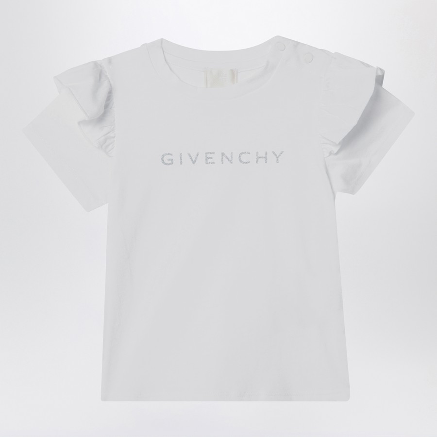 Tシャツ・カットソー Givenchy White Cotton T-Shirt With Logo Patch Givenchy White cotton T-shirt with logo | TheDoubleF