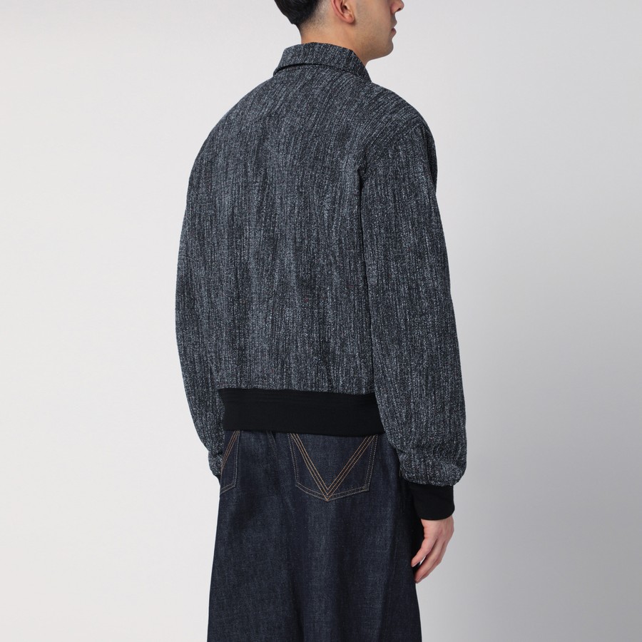 アウターその他 BOTTEGA VENETA  Textured robe Bottega Veneta Grey textured wool blend bomber jacket