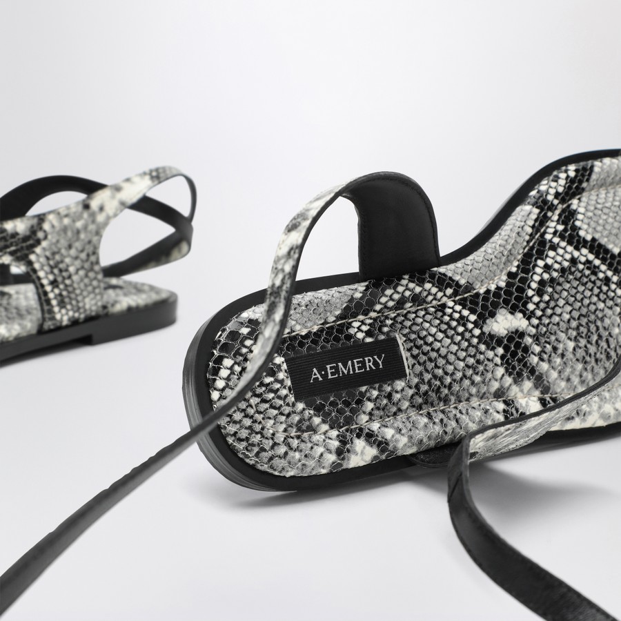 A.EMERY The Heidi Sandals snake-effect in leather | TheDoubleF