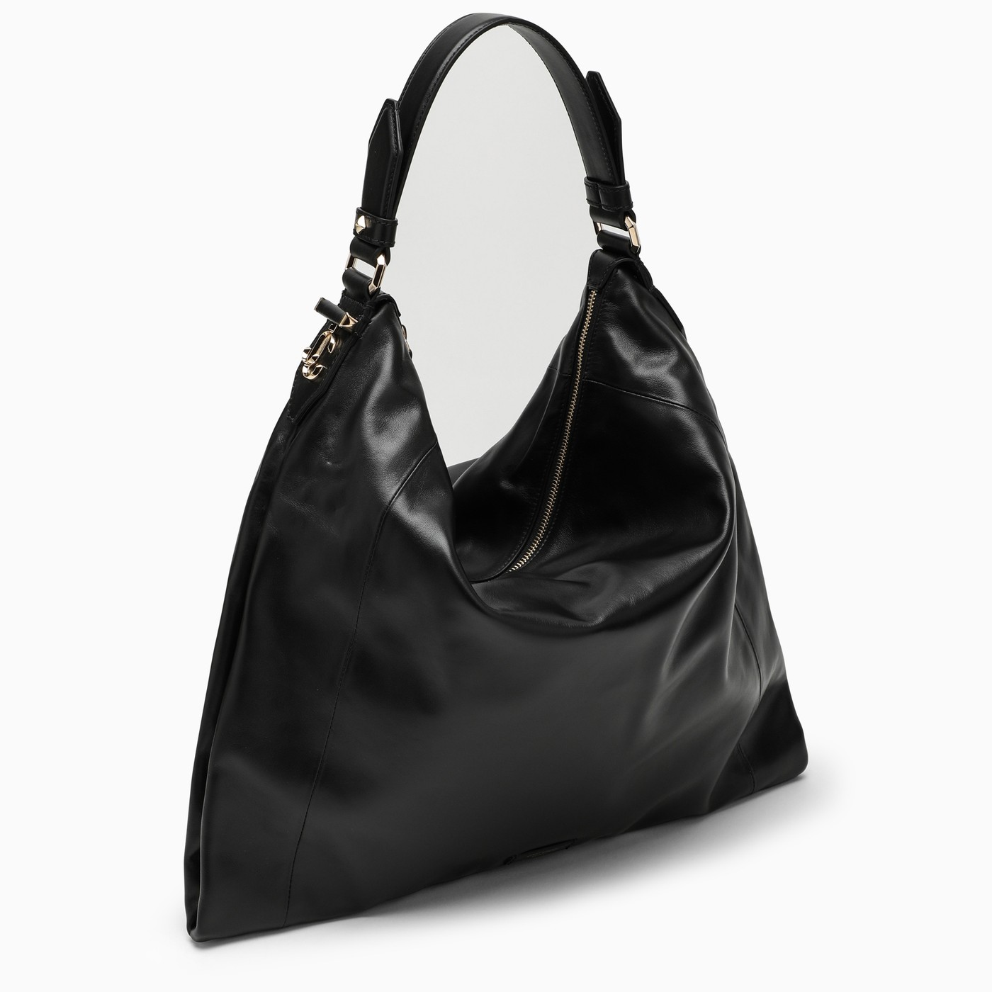 Jimmy Choo Ana hobo bag in black vintage leather TheDoubleF