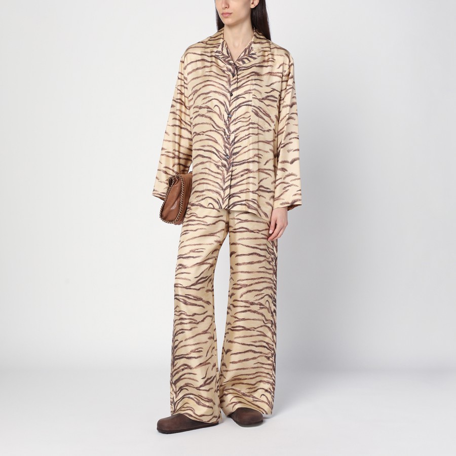 Stella McCartney Silk pants with tiger print | TheDoubleF
