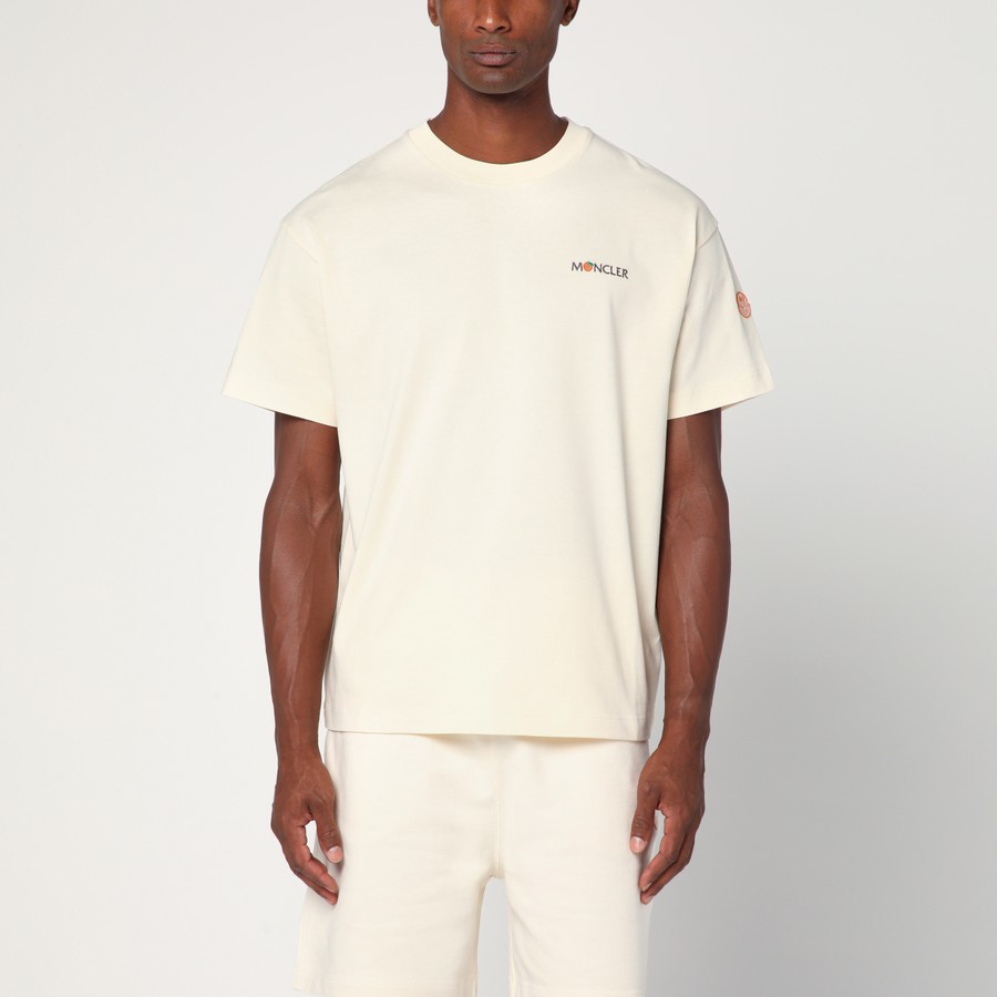 Moncler X Gilga Farm by Donald Glover Ivory white cotton t
