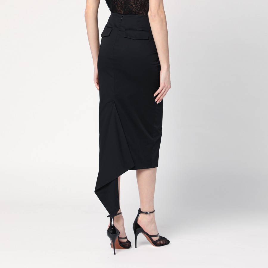 スカート TheLatest Black cotton midi skirt TheLatest Black cotton midi skirt | TheDoubleF