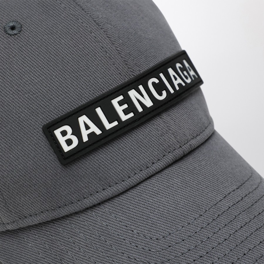 Balenciaga Cappello da baseball Patch grigio in cotone TheDoubleF