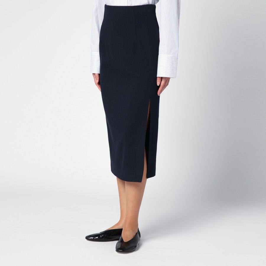 スカート Margaux Lonnberg Navy blue wool-blend Marlo skirt Margaux Lönnberg Navy blue wool-blend Marlo skirt | TheDoubleF