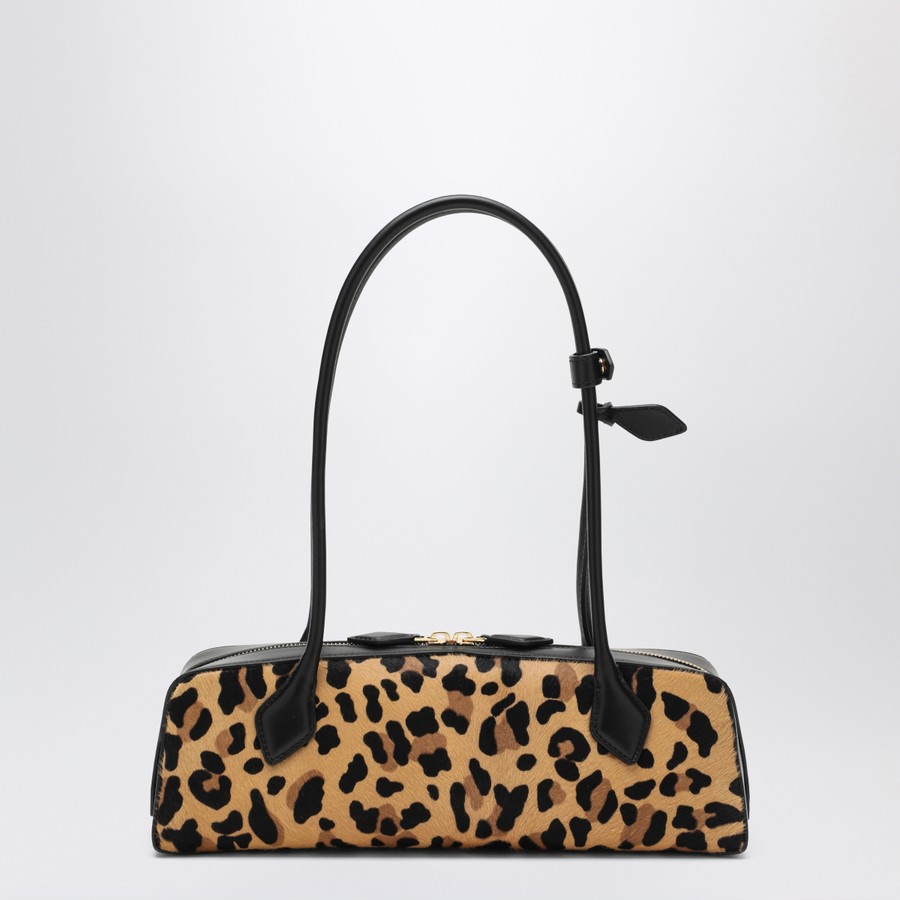 Alaïa Le Teckel medium bag in leopard-print pony hair