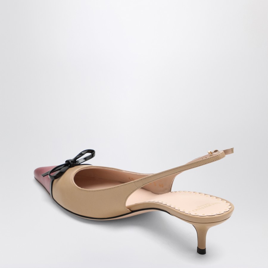 シューズ・サンダルその他 Valentino Garavani Slingback Bepointy 60MM beige/bordeaux Valentino Garavani Slingback Bepointy 60MM beige/bordeaux