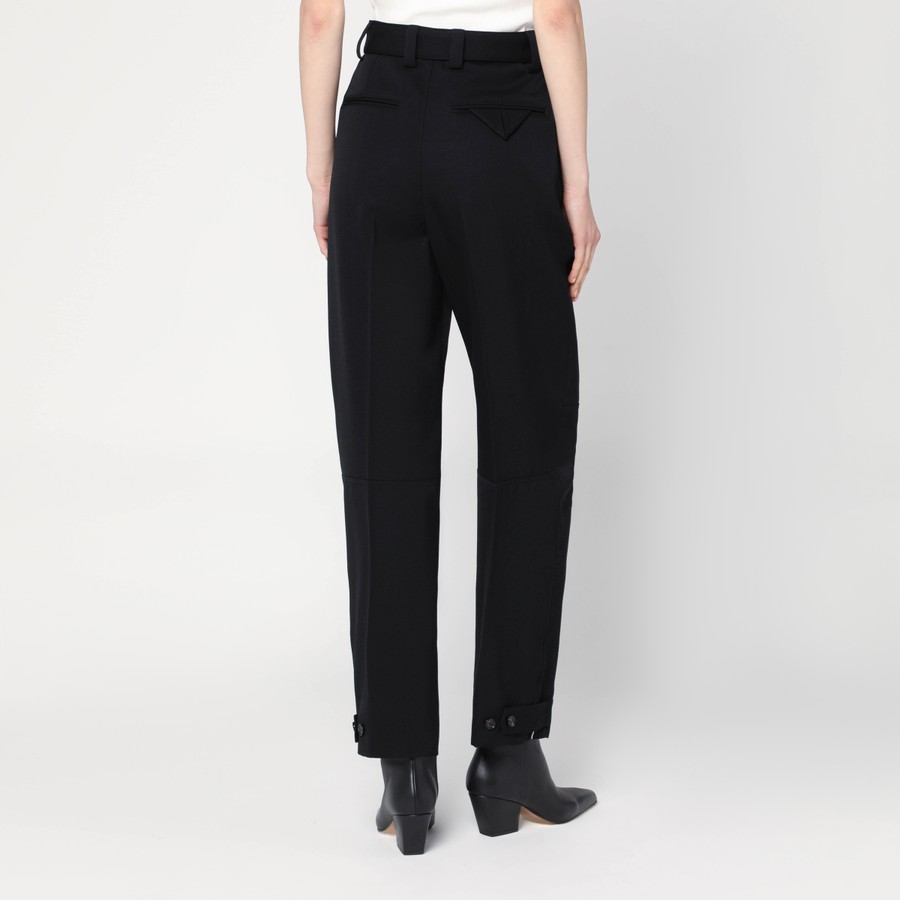 パンツ BOTTEGA VENETA 835377.V4C20 Trousers Bottega Veneta Black twill cotton trousers | TheDoubleF