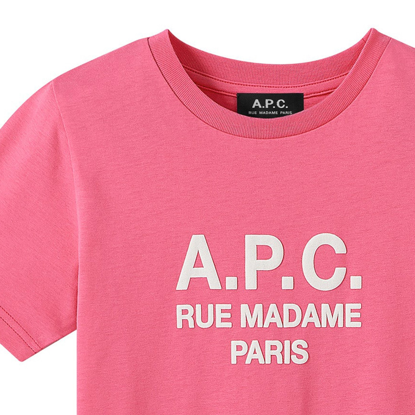 A.P.C. Abel salmon tshirt with logo TheDoubleF