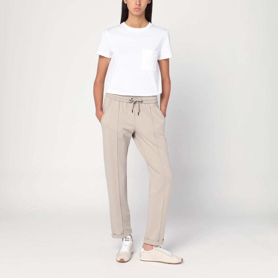 ボトムスその他 BRUNELLO CUCINELLI SS25 Monile joggers (MD828SM679 C9122) Brunello Cucinelli Monili Side-Stripe Cotton-Silk Ankle