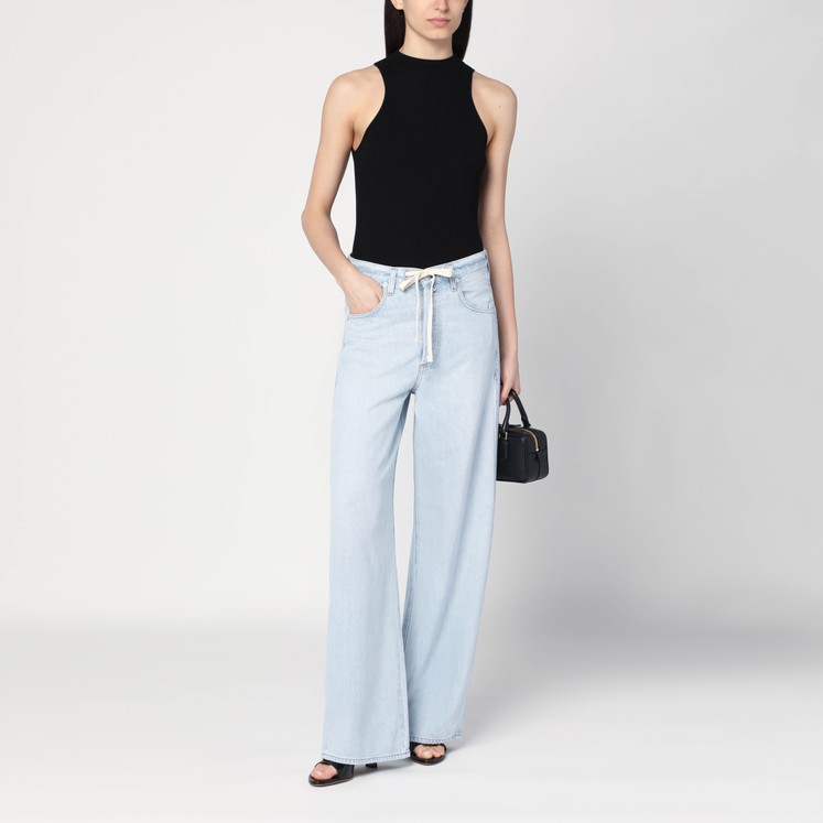 Erika Cavallini Leone Jeans in light washed denim | TheDoubleF