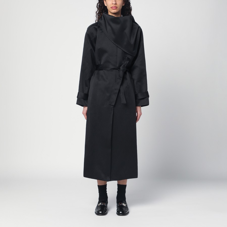ジャケット THE GARMENT Black cotton-blend Kelly trench coat the garment Black cotton-blend Kelly trench coat | TheDoubleF