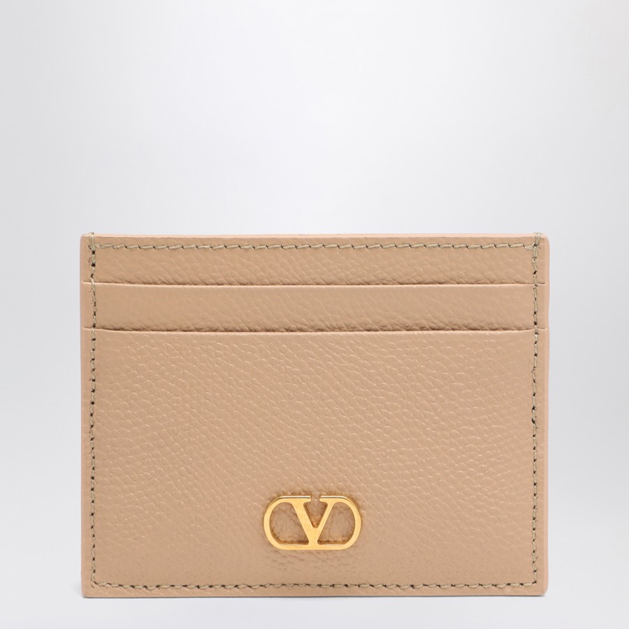 ■VALENTINO■ V Logo Signature Card Holder Rose Quartz 6W2P0 Valentino Garavani Vlogo Signature Leather Card Holder In