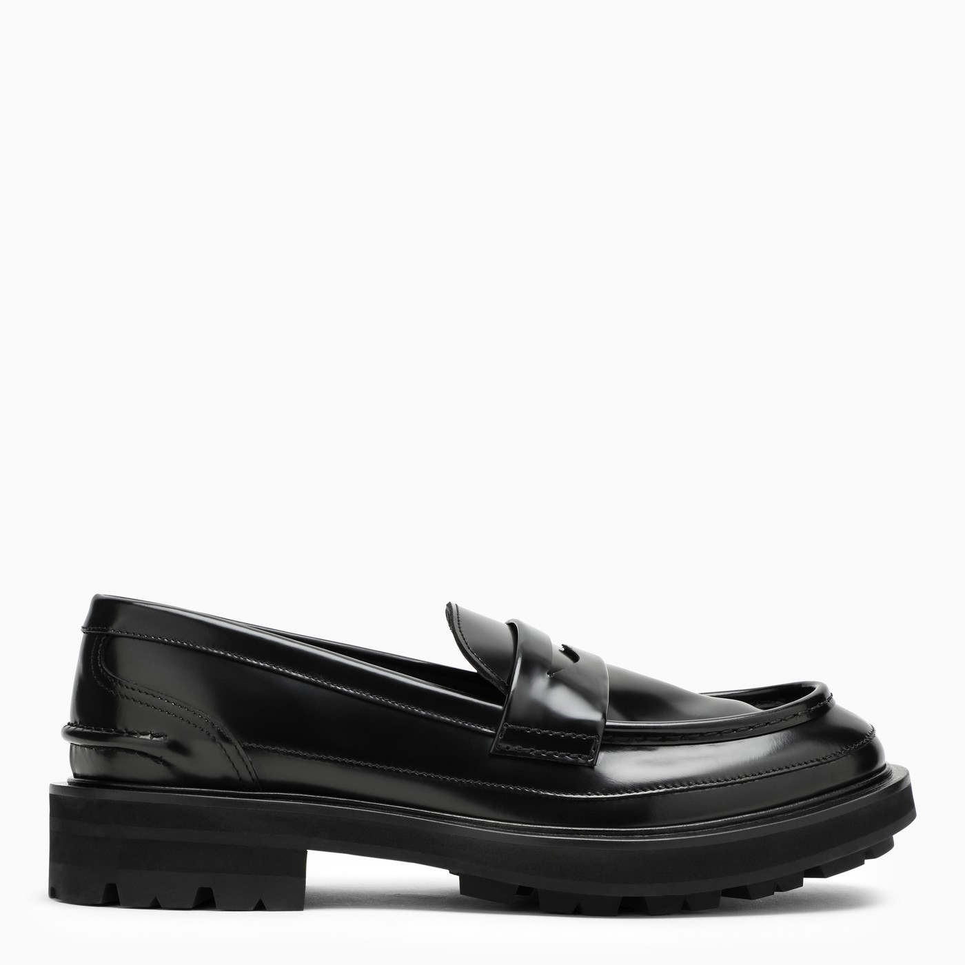 Alexander McQueen Black leather loafer TheDoubleF