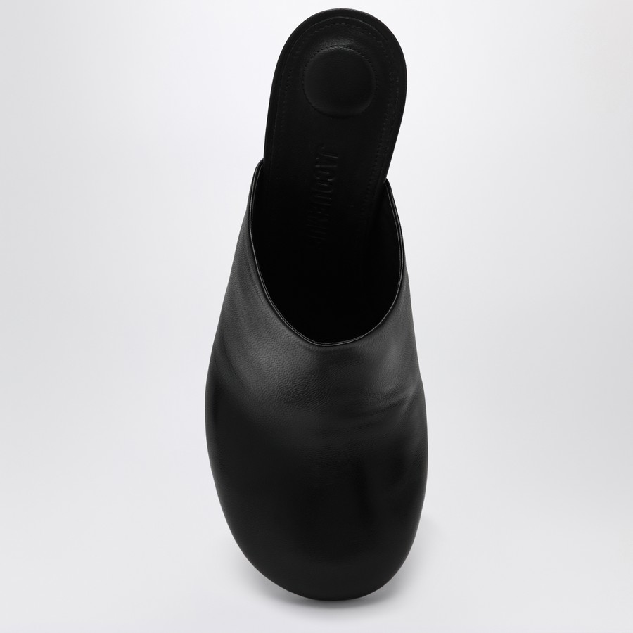 シューズ・サンダルその他 JACQUEMUS Black mule with geometric heel JACQUEMUS Black mule with geometric heel | TheDoubleF