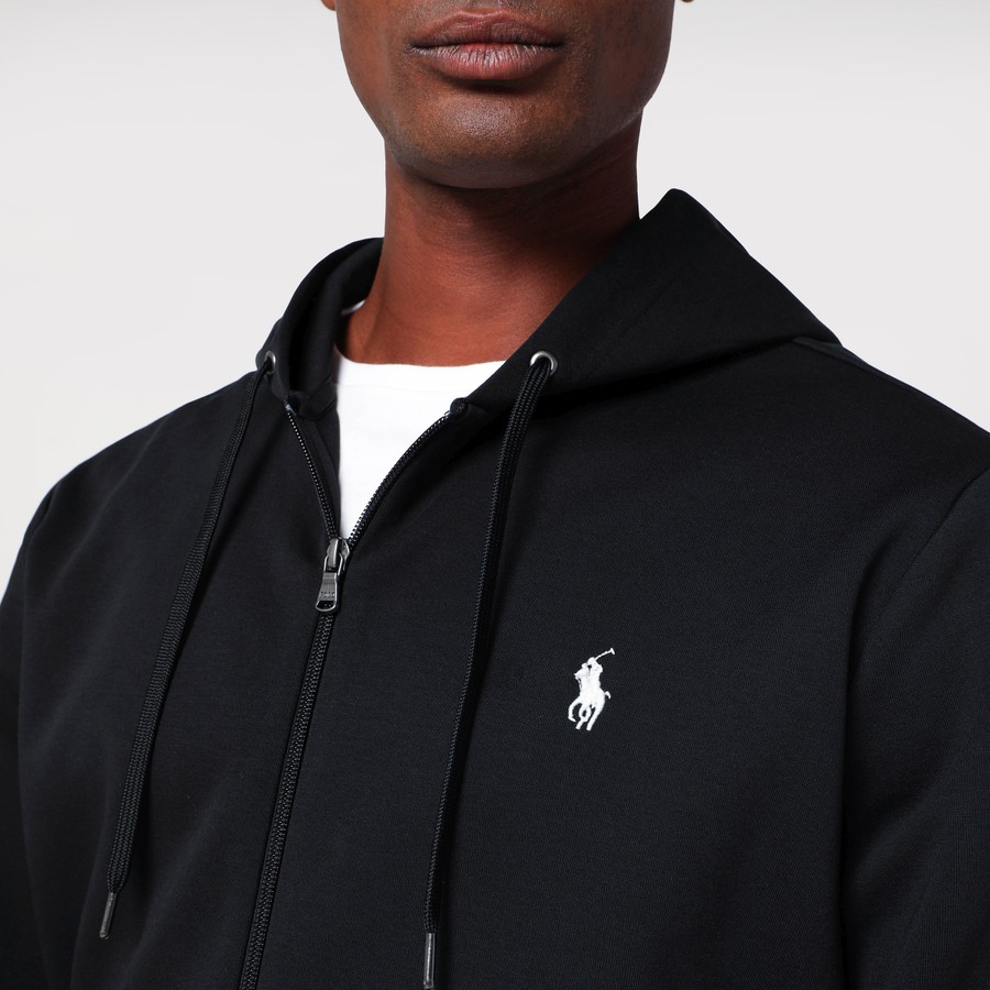 パーカー・フーディ Polo Ralph Lauren Black Zip Sweatshirt In Cotton Blend Polo Ralph Lauren Black zip sweatshirt in cotton blend