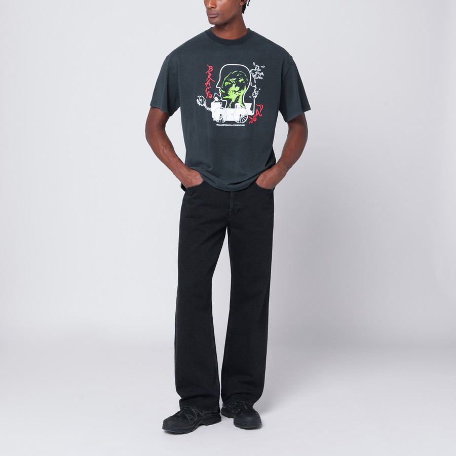 Brain Dead Faded black Alien Tractor T-shirt | TheDoubleF
