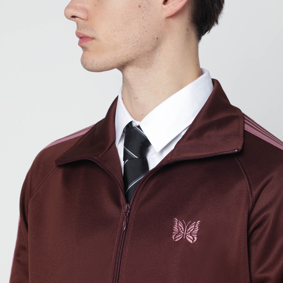Needles Brown/antique-rose zip track jacket | TheDoubleF