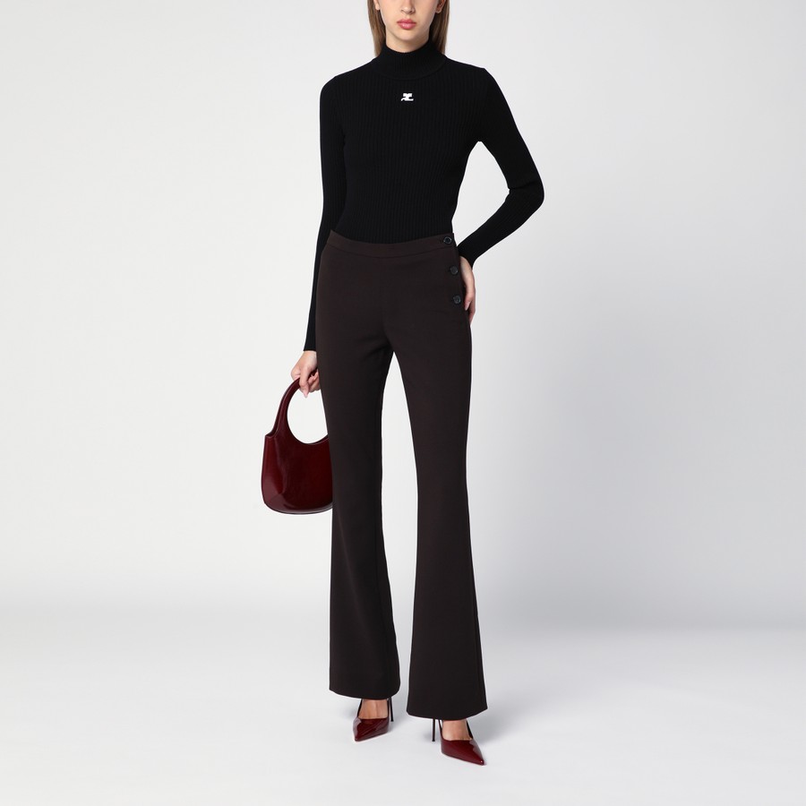 パンツ COURREGES BROWN WOOL TROUSERS Courrèges Brown wool trousers | TheDoubleF