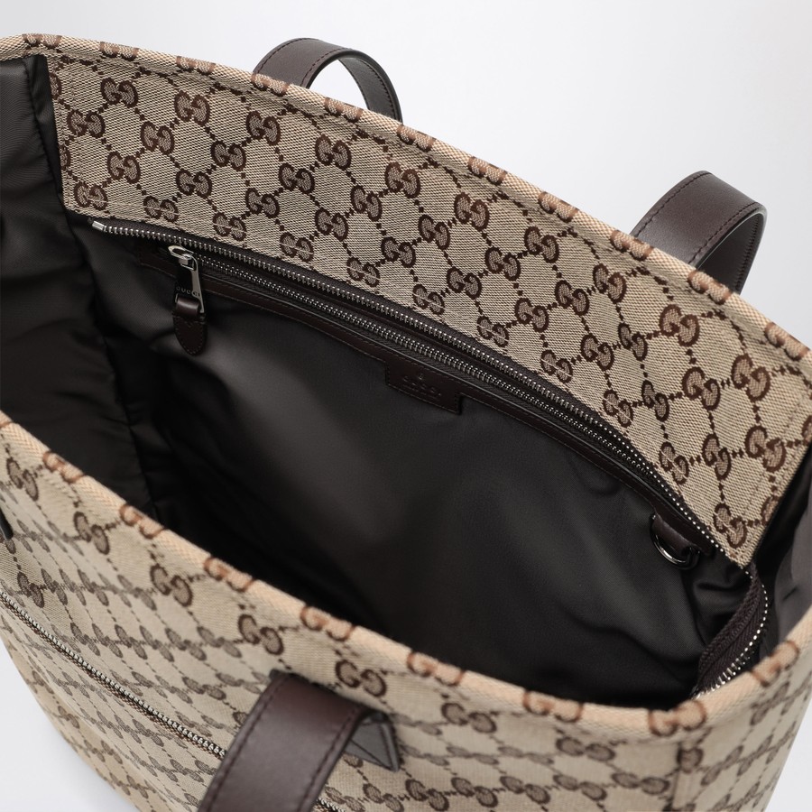 GUCCI Large GG beige fabric shopping bag | TheDoubleF