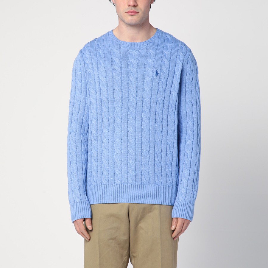 ★★POLO RALPH LAUREN★★ Cable knit wool cotton sweater blu Cable-Knit Cotton Sweater | Ralph Lauren