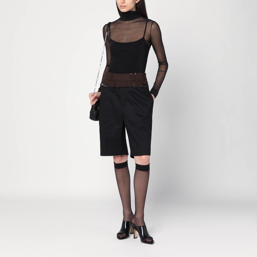 Maison Margiela Black semi-transparent turtleneck body