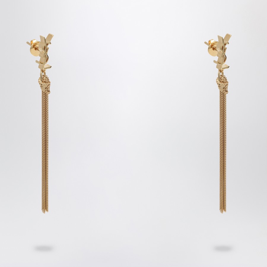 ピアス SAINT LAURENT CASSANDRE GOLD DANGLING EARRINGS Saint Laurent Cassandre gold dangling earrings | TheDoubleF