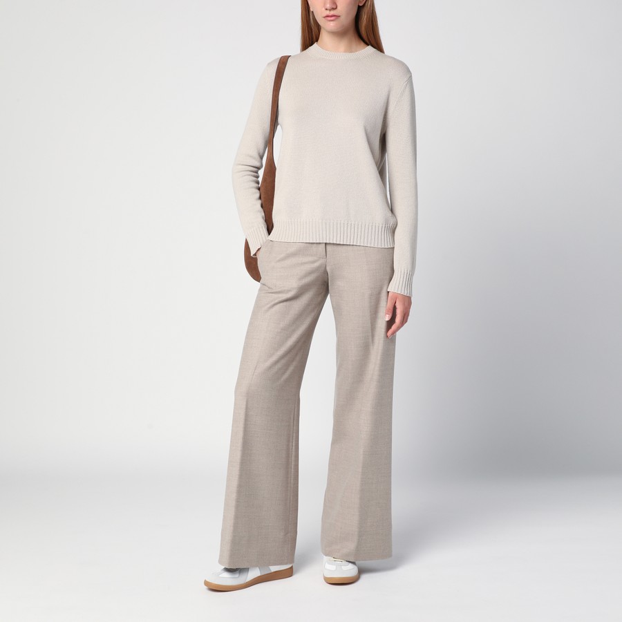 ボトムスその他 QUELLEDUE Grey melange wool trousers QUELLEDUE Grey mélange wool trousers | TheDoubleF