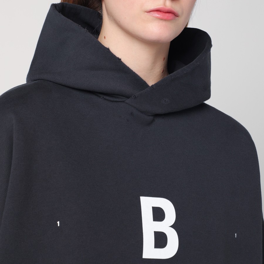 【関込・国内発送】BALENCIAGA Optical Black Oversized Hoodie Women's Optical Hoodie Large Fit in Black/white | Balenciaga US