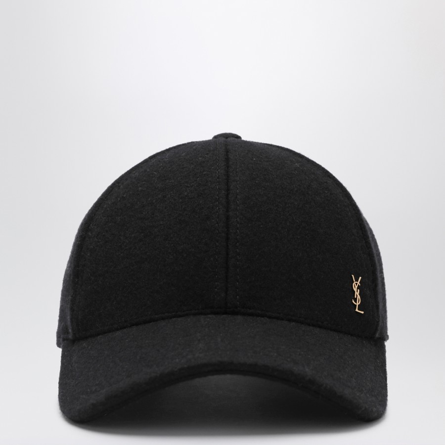 SAINT LAURENT ベースボールキャップ ブラック YSL ブラック ベースボールキャップ - メルカリ