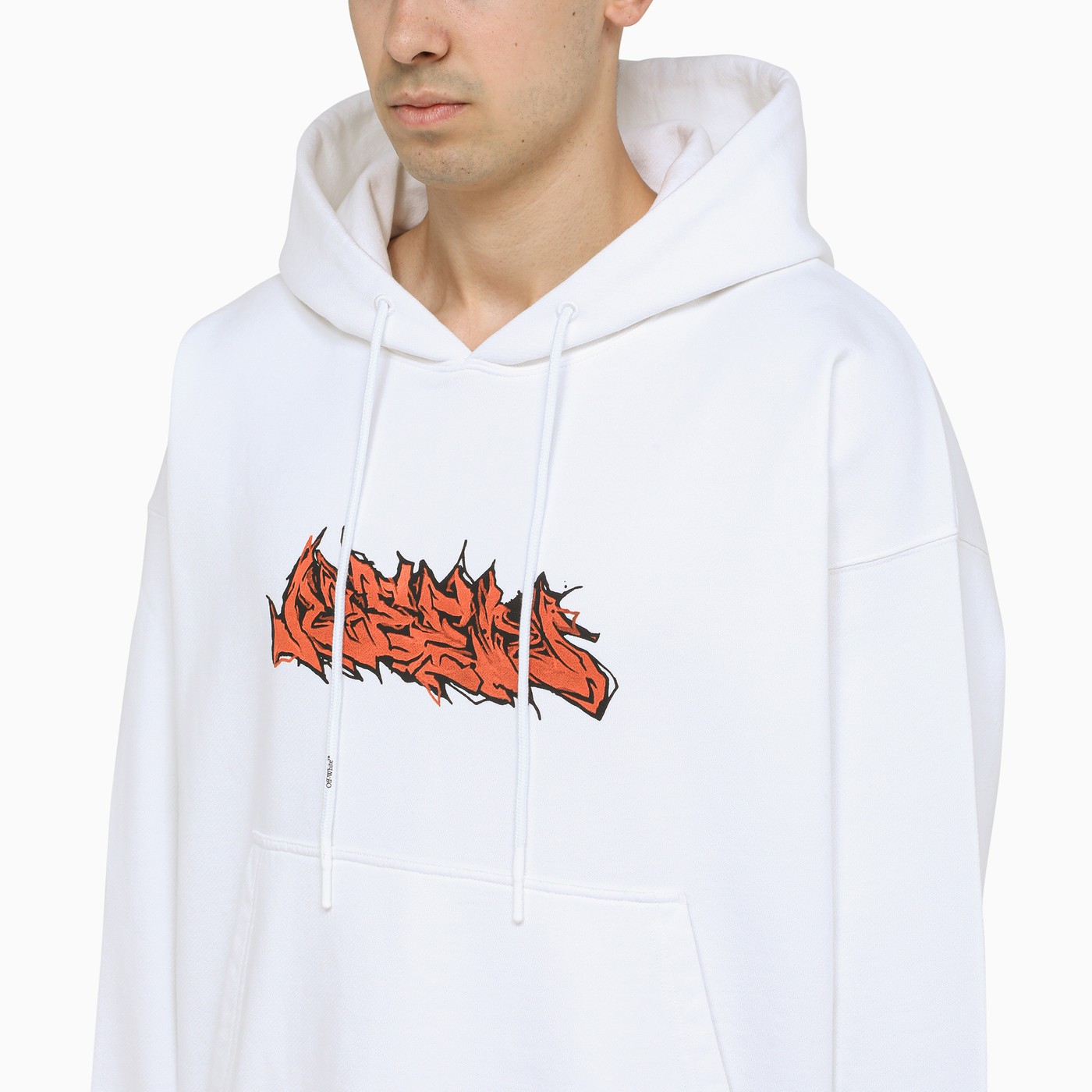 Off-White™ White hoodie with graffiti logo | TheDoubleF