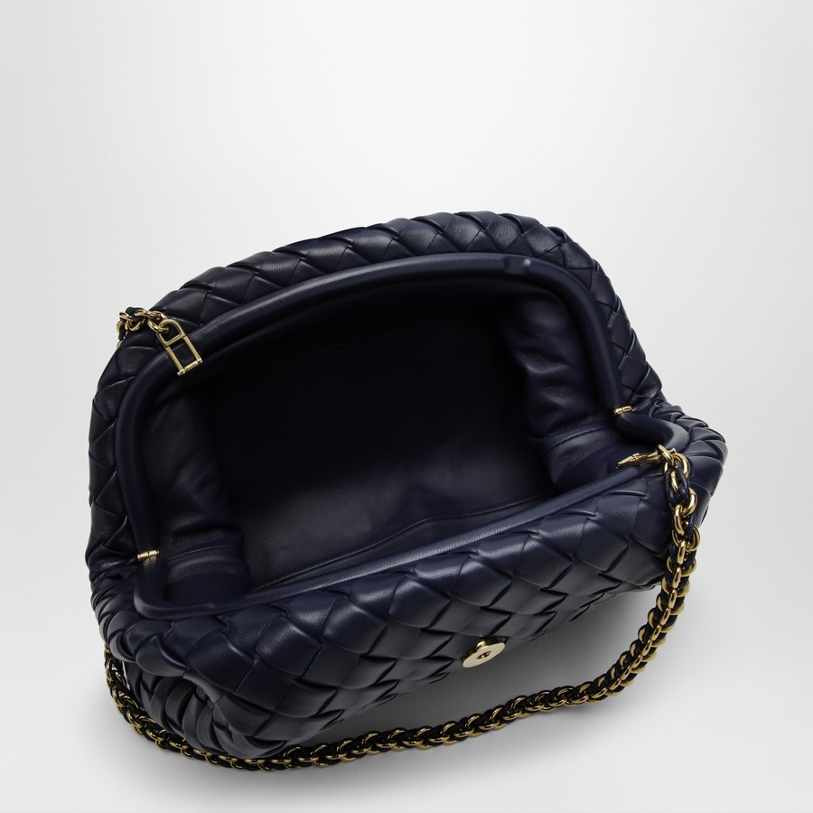 Bottega Veneta Teen Lauren 1980 Dark blue Intrecciato Clutch
