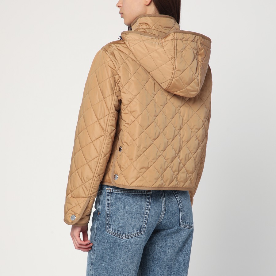【関税&送料込】Burberry Cropped Beige Quilted Nylon Jacket Burberry Cropped beige quilted nylon jacket | TheDoubleF