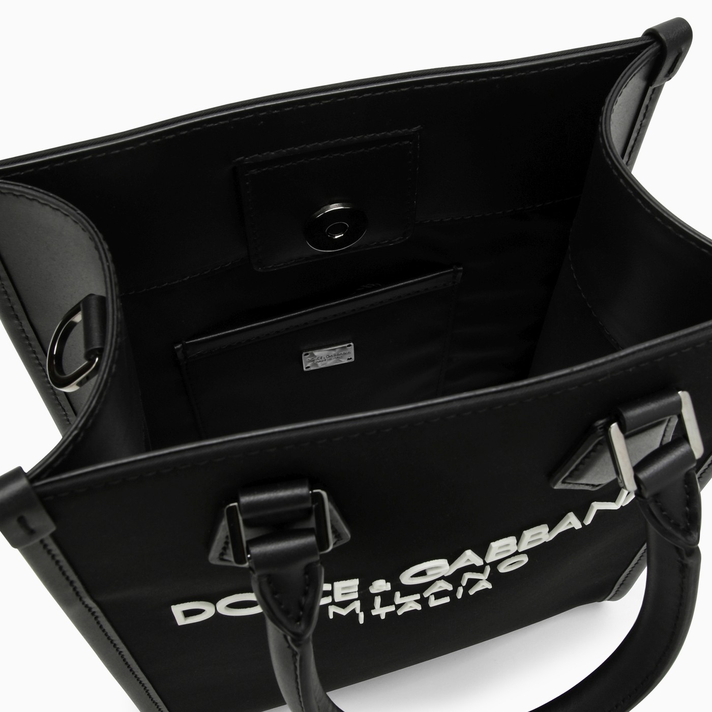 Dolce&Gabbana Small black nylon bag with logo TheDoubleF