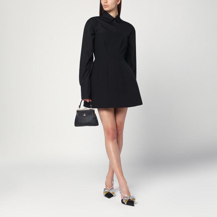 Courrèges Black ribbed midi dress | TheDoubleF
