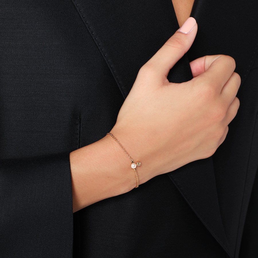 ブレスレット VIVIENNE WESTWOOD GOLD BALBINA BRACELET WITH PEARL Vivienne Westwood Gold Balbina bracelet with pearl | TheDoubleF