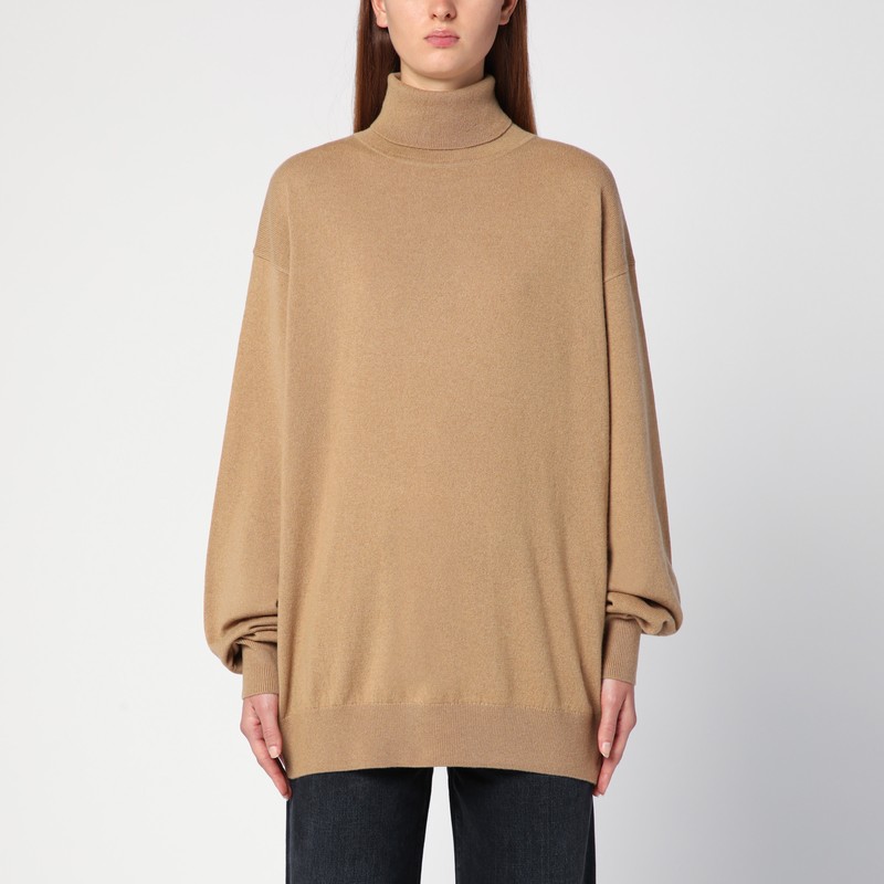Beige cashmere turtleneck jumper - Dries Van Noten - Modalova