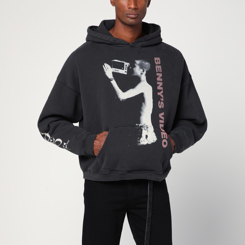 Bennys Video black vintage-effect hoodie