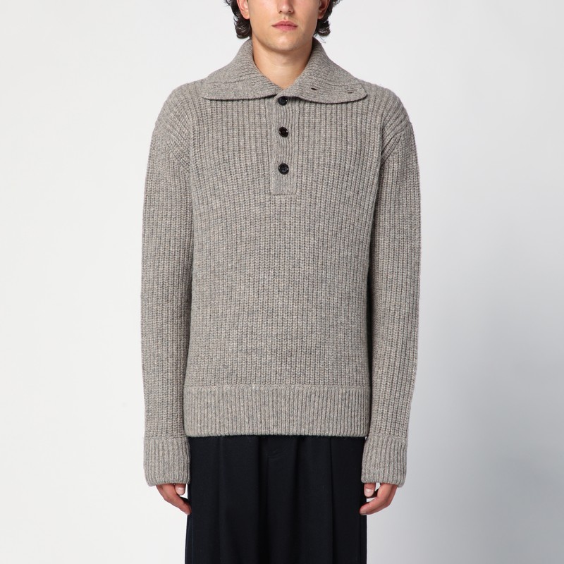 Grey mélange wool jumper