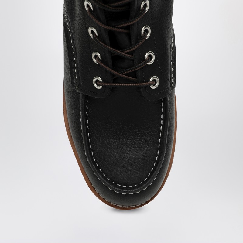 Redwing Roughneck Derby In Black Leather In Black