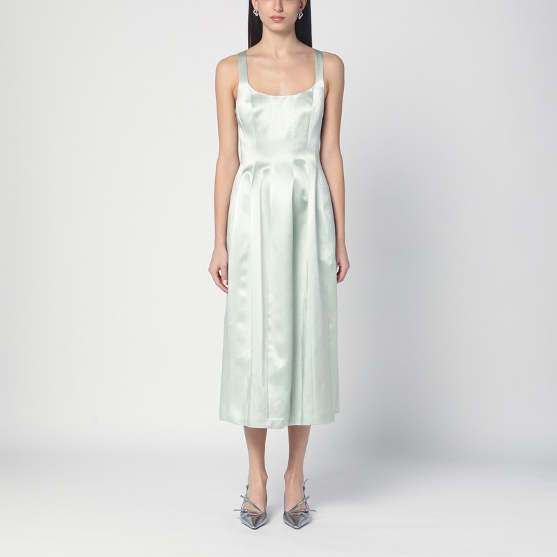 Light green dress with crossed straps