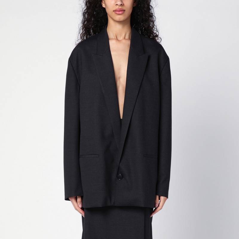 Grey wool-blend over jacket