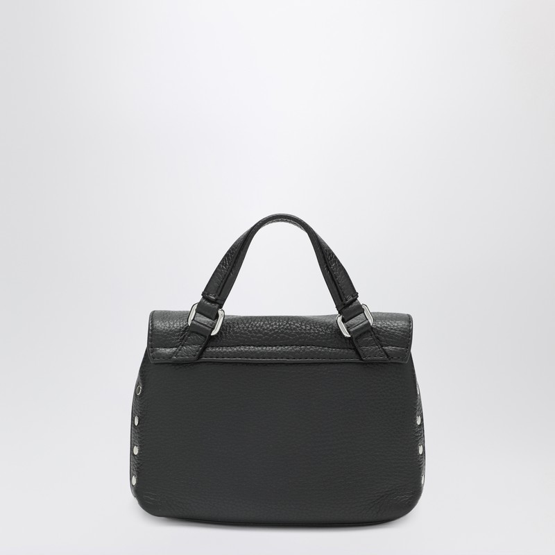 Zanellato Small Postina Smooth Leather Shoulder Bag In Black