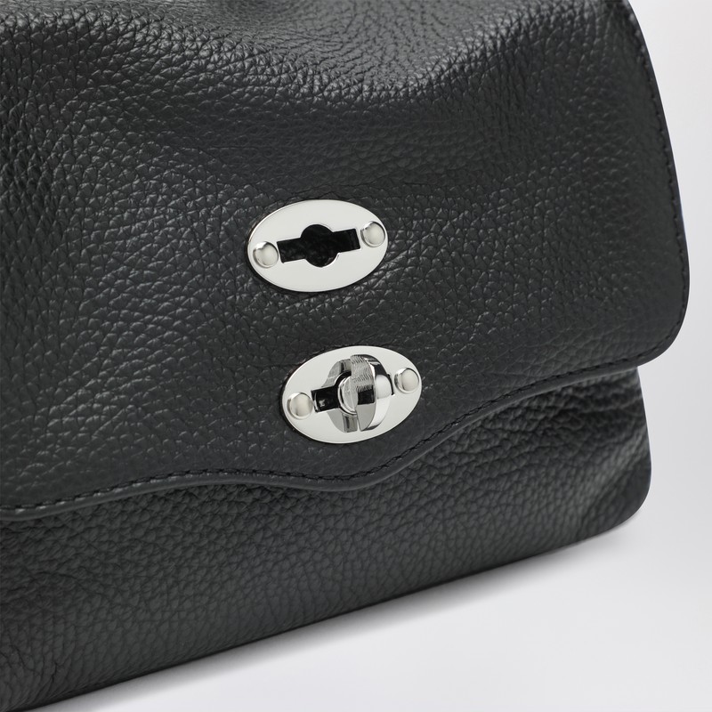 Zanellato Small Postina Smooth Leather Shoulder Bag In Black