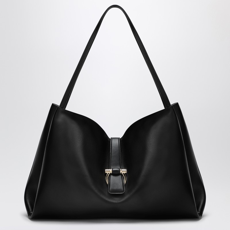 Large black leather tote bag - Ferragamo - Modalova