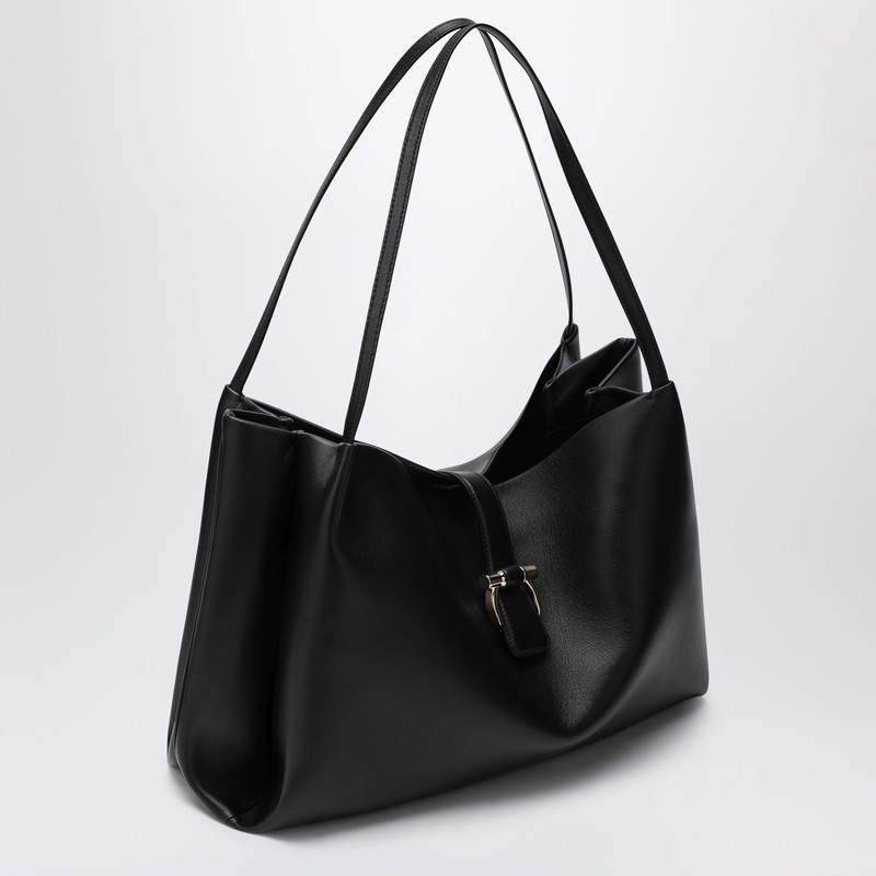 Ferragamo Salvatore Leather Tote Bag Hardware Strap Texture