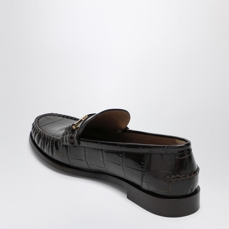 【関税&送料込】Ferragamo Dark Brown Moccasin New Vara Chain Ferragamo Dark Brown Moccasin New Vara Chain | ModeSens