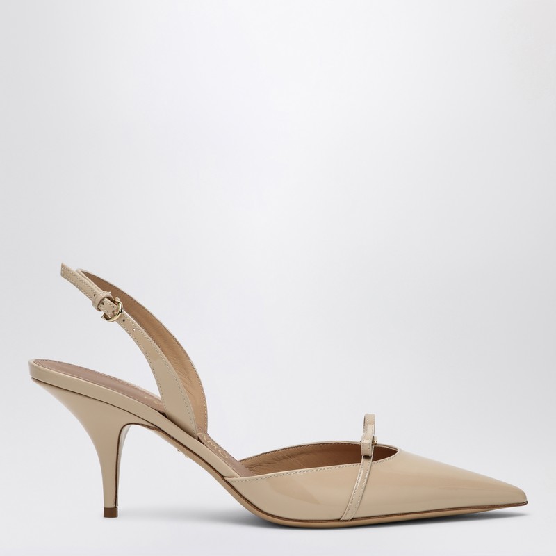 Ferragamo Powdery Slingback With Mini Bow In Black